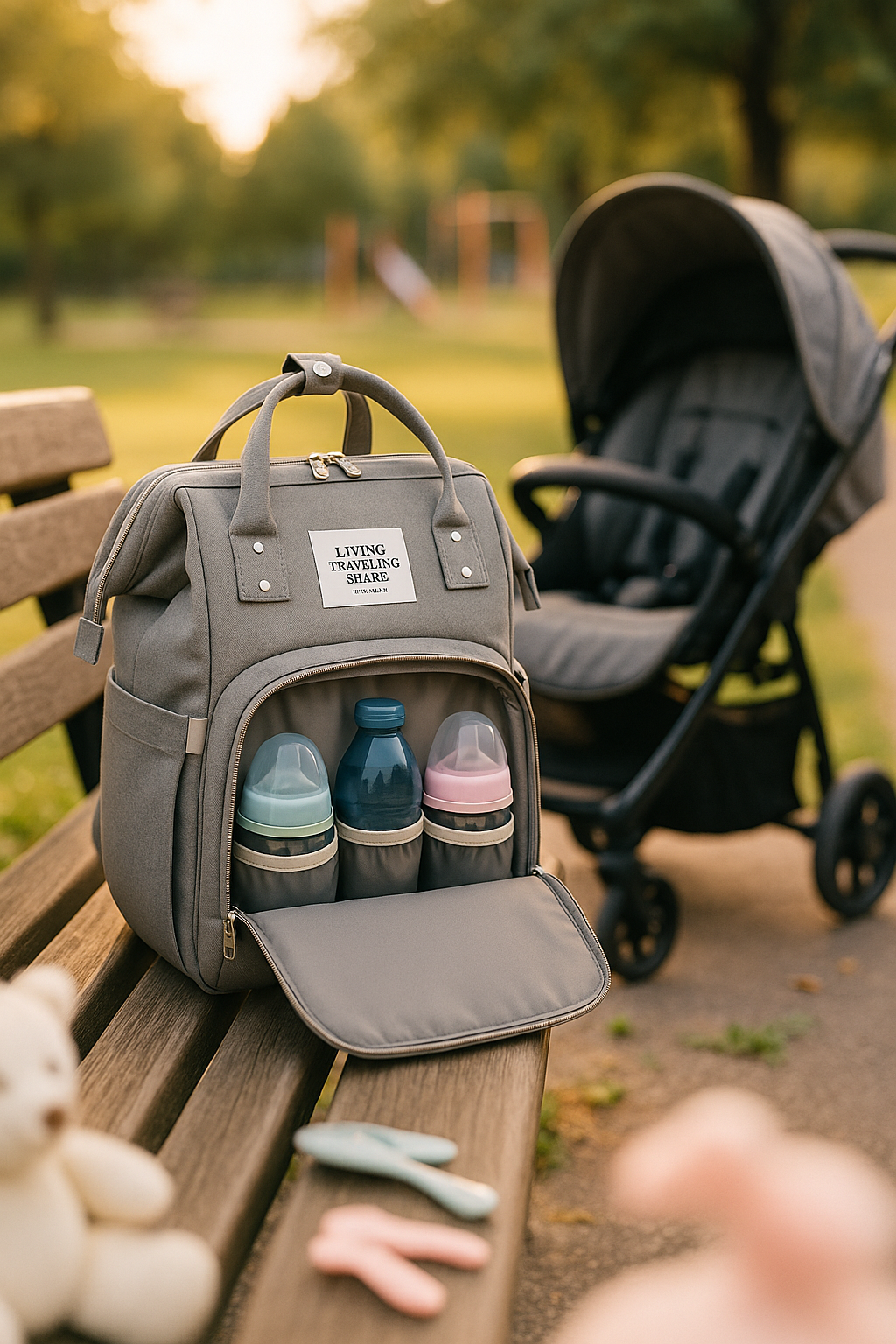 BEBYOO skötväska 3 i 1 – Praktisk ryggsäck för föräldrar